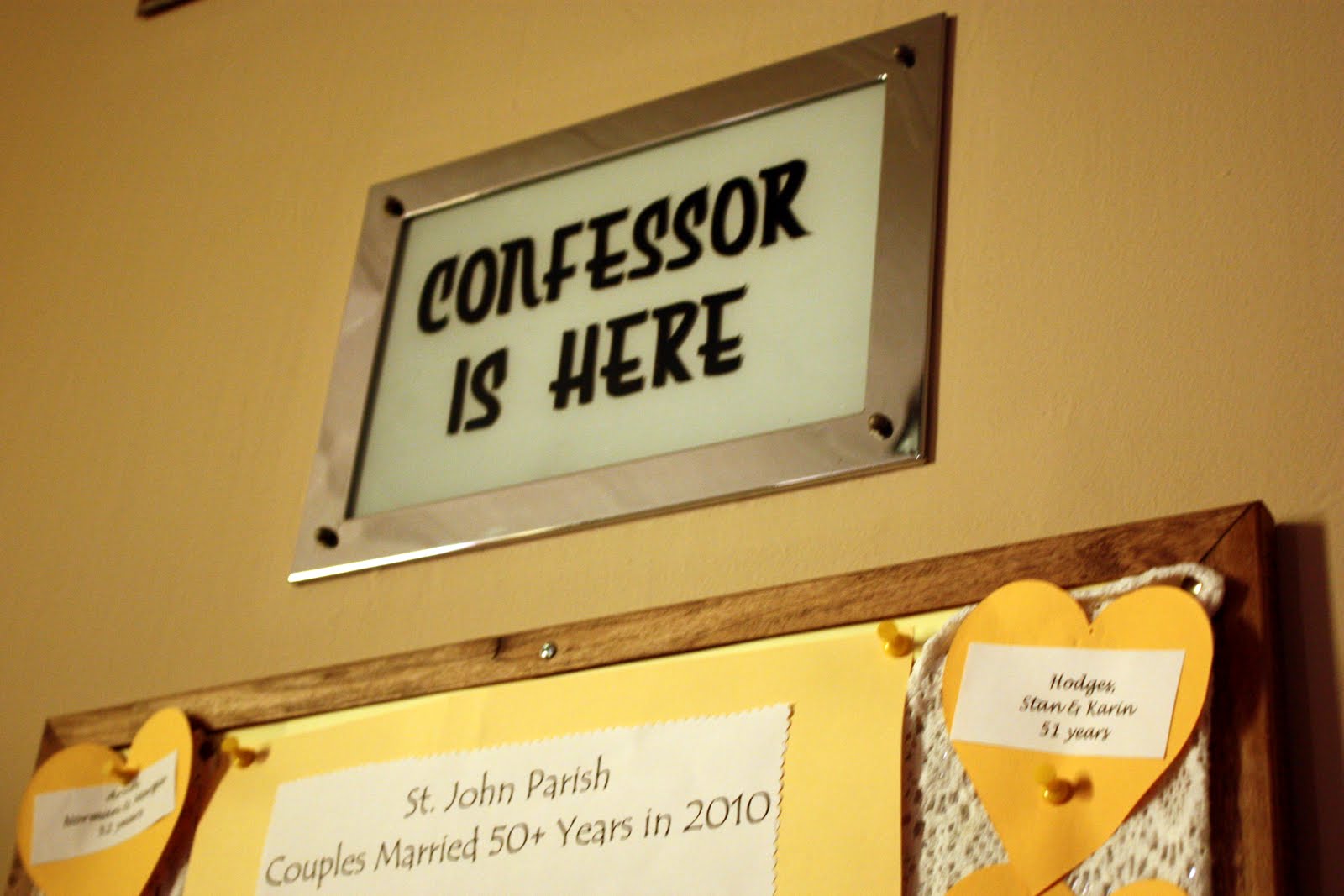 Confession Booth Confessional sign