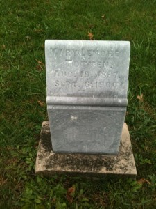 The grave of Mary Lenore Totten who died just two years before her father killed her mother and himself. She was just 13 years old.